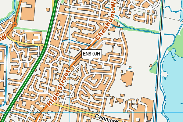 EN8 0JH map - OS VectorMap District (Ordnance Survey)