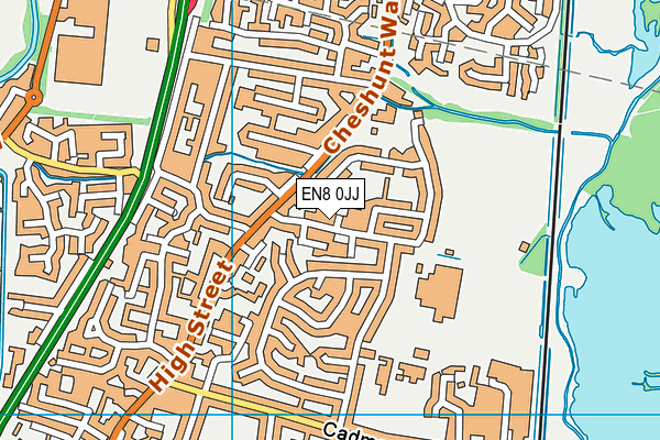 EN8 0JJ map - OS VectorMap District (Ordnance Survey)