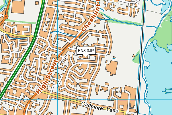 EN8 0JP map - OS VectorMap District (Ordnance Survey)