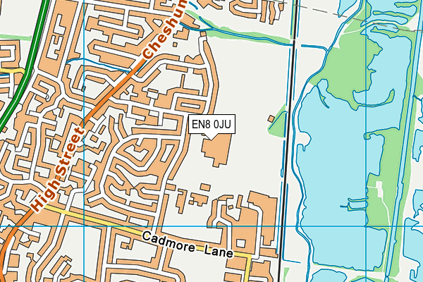 EN8 0JU map - OS VectorMap District (Ordnance Survey)