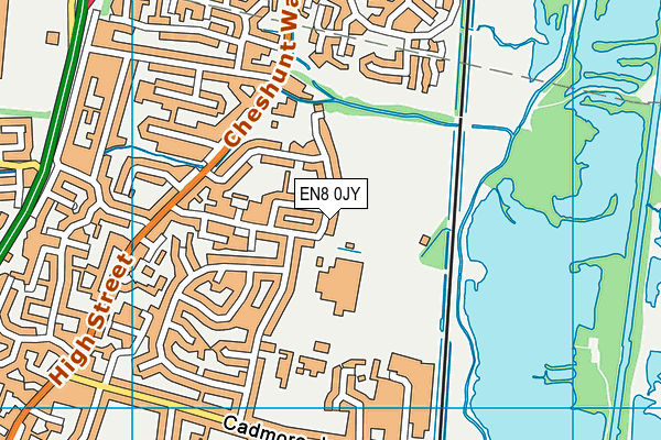 EN8 0JY map - OS VectorMap District (Ordnance Survey)