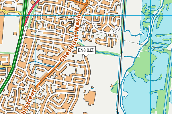EN8 0JZ map - OS VectorMap District (Ordnance Survey)