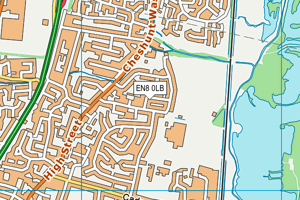 EN8 0LB map - OS VectorMap District (Ordnance Survey)