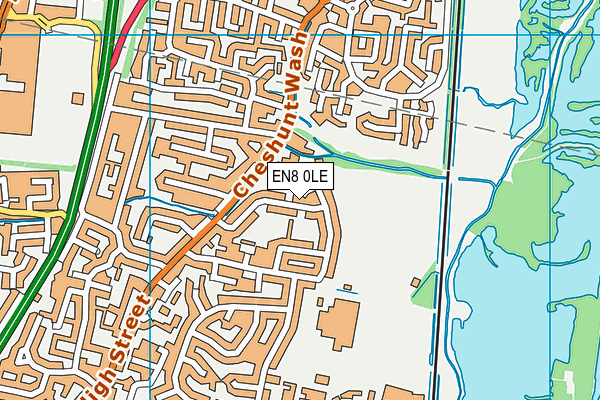 EN8 0LE map - OS VectorMap District (Ordnance Survey)