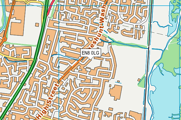 EN8 0LG map - OS VectorMap District (Ordnance Survey)