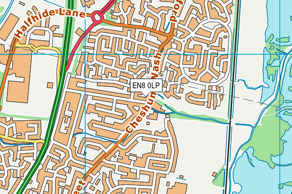 EN8 0LP map - OS VectorMap District (Ordnance Survey)