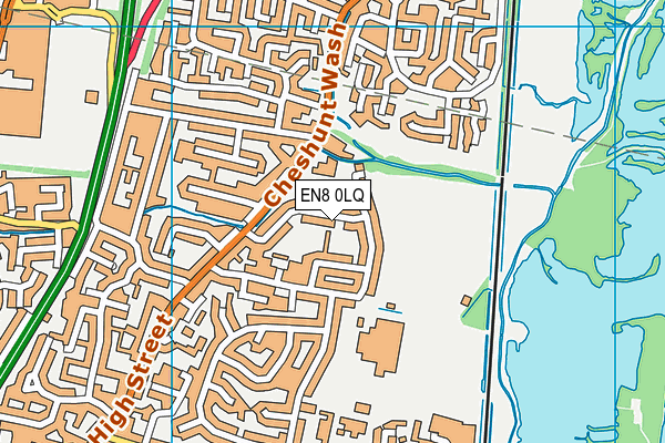 EN8 0LQ map - OS VectorMap District (Ordnance Survey)