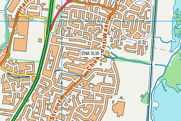 EN8 0LW map - OS VectorMap District (Ordnance Survey)