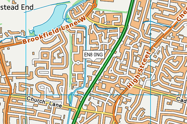 EN8 0NG map - OS VectorMap District (Ordnance Survey)