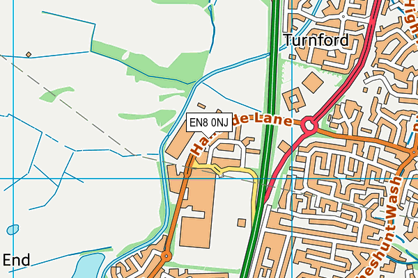 EN8 0NJ map - OS VectorMap District (Ordnance Survey)