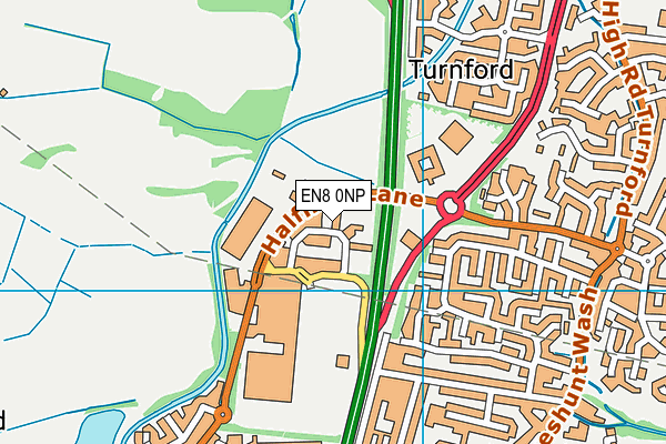 EN8 0NP map - OS VectorMap District (Ordnance Survey)