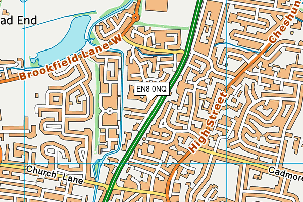 EN8 0NQ map - OS VectorMap District (Ordnance Survey)