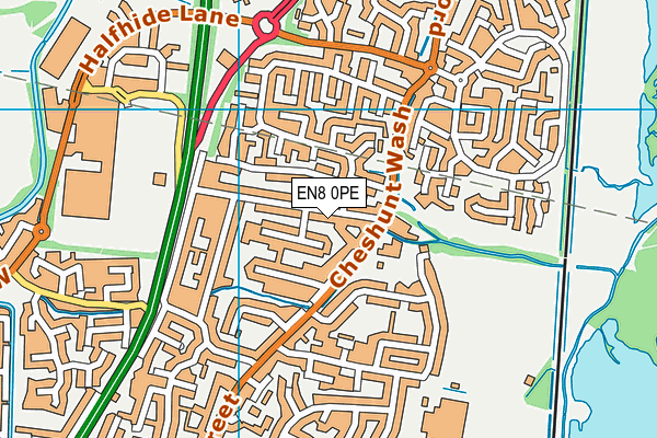 EN8 0PE map - OS VectorMap District (Ordnance Survey)