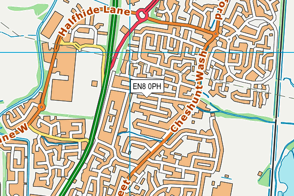 EN8 0PH map - OS VectorMap District (Ordnance Survey)