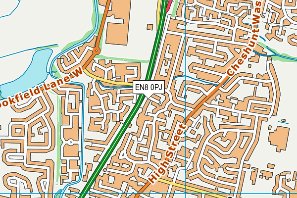 EN8 0PJ map - OS VectorMap District (Ordnance Survey)
