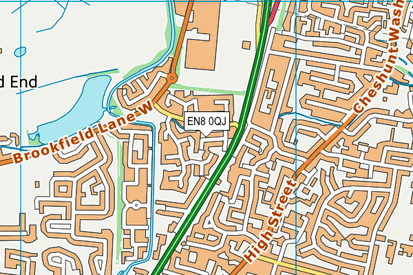 EN8 0QJ map - OS VectorMap District (Ordnance Survey)