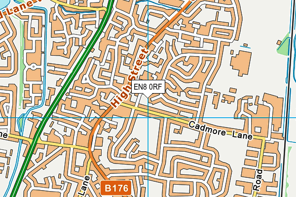 EN8 0RF map - OS VectorMap District (Ordnance Survey)