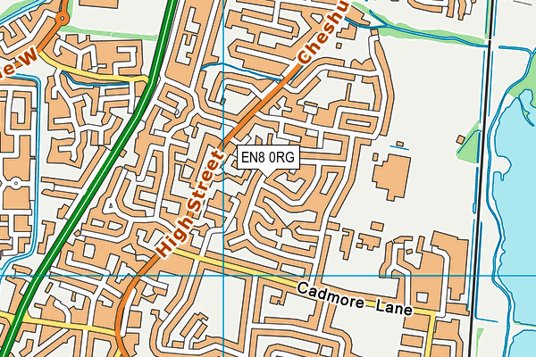 EN8 0RG map - OS VectorMap District (Ordnance Survey)