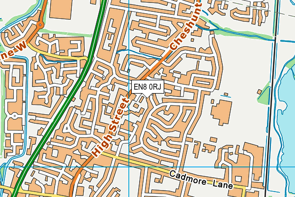 EN8 0RJ map - OS VectorMap District (Ordnance Survey)