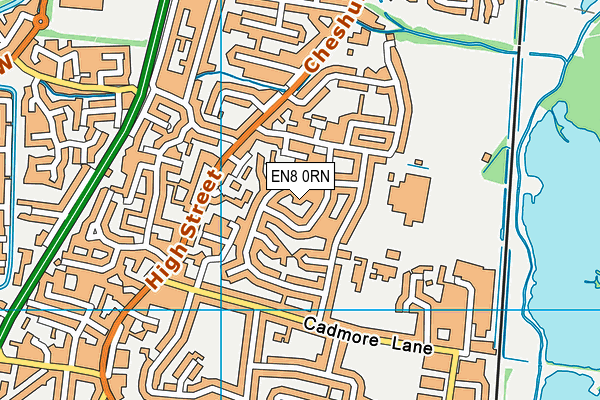 EN8 0RN map - OS VectorMap District (Ordnance Survey)