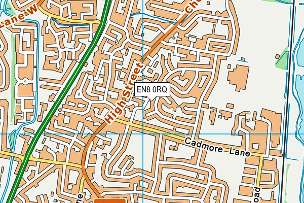 EN8 0RQ map - OS VectorMap District (Ordnance Survey)