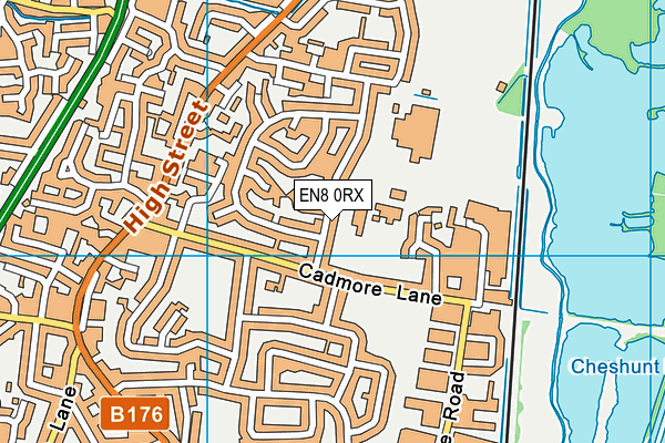 Brookland Infant and Nursery School map (EN8 0RX) - OS VectorMap District (Ordnance Survey)