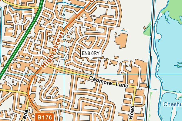 EN8 0RY map - OS VectorMap District (Ordnance Survey)