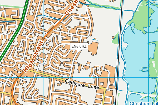 EN8 0RZ map - OS VectorMap District (Ordnance Survey)