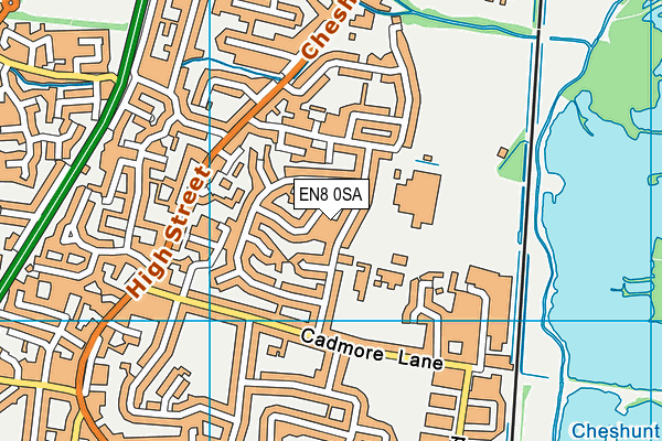 EN8 0SA map - OS VectorMap District (Ordnance Survey)