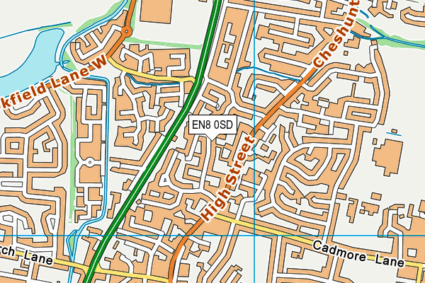 EN8 0SD map - OS VectorMap District (Ordnance Survey)