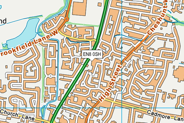 EN8 0SH map - OS VectorMap District (Ordnance Survey)