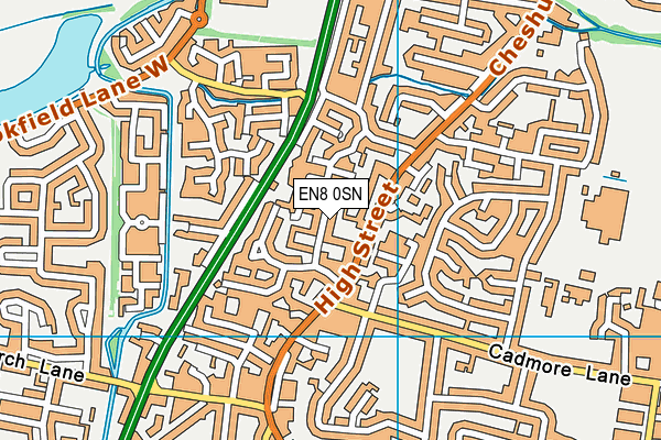 EN8 0SN map - OS VectorMap District (Ordnance Survey)