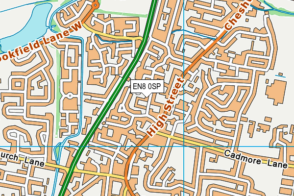 EN8 0SP map - OS VectorMap District (Ordnance Survey)