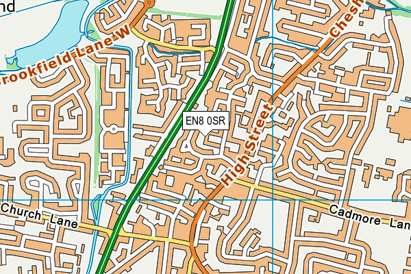 EN8 0SR map - OS VectorMap District (Ordnance Survey)