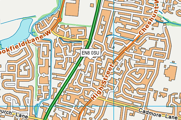 EN8 0SU map - OS VectorMap District (Ordnance Survey)
