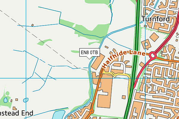 EN8 0TB map - OS VectorMap District (Ordnance Survey)