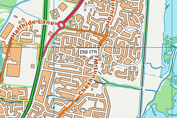 EN8 0TR map - OS VectorMap District (Ordnance Survey)
