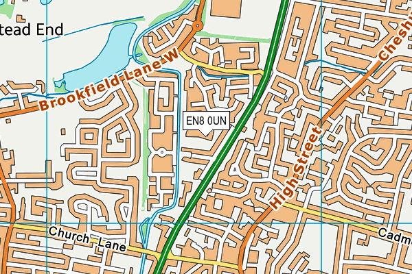 EN8 0UN map - OS VectorMap District (Ordnance Survey)