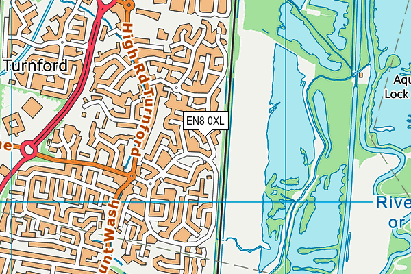 EN8 0XL map - OS VectorMap District (Ordnance Survey)