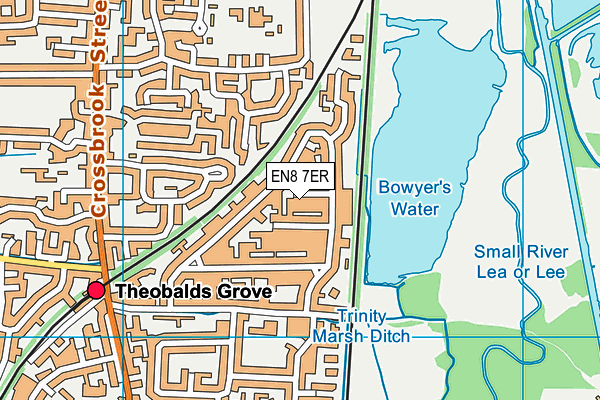 EN8 7ER map - OS VectorMap District (Ordnance Survey)