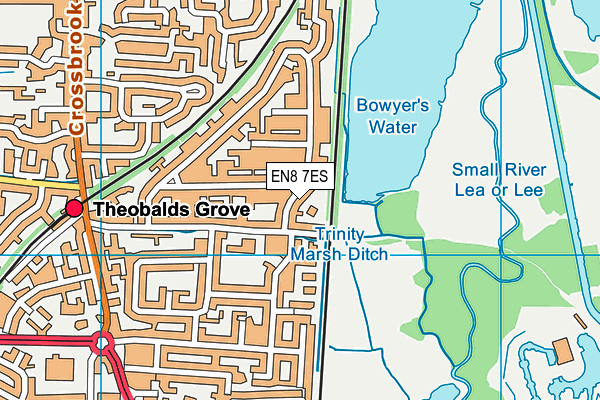 EN8 7ES map - OS VectorMap District (Ordnance Survey)