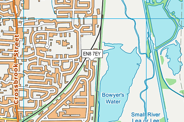 EN8 7EY map - OS VectorMap District (Ordnance Survey)