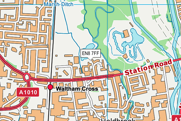 EN8 7FF map - OS VectorMap District (Ordnance Survey)