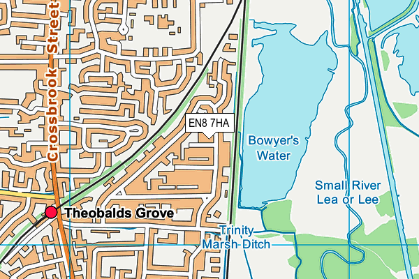 EN8 7HA map - OS VectorMap District (Ordnance Survey)