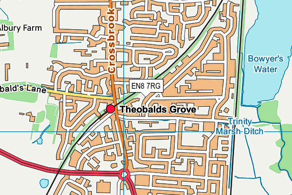 EN8 7RG map - OS VectorMap District (Ordnance Survey)