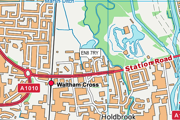 EN8 7RY map - OS VectorMap District (Ordnance Survey)