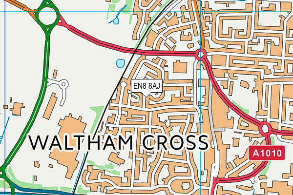 EN8 8AJ map - OS VectorMap District (Ordnance Survey)