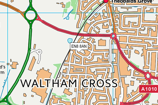 EN8 8AN map - OS VectorMap District (Ordnance Survey)