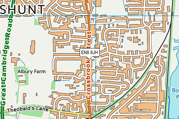 EN8 8JH map - OS VectorMap District (Ordnance Survey)