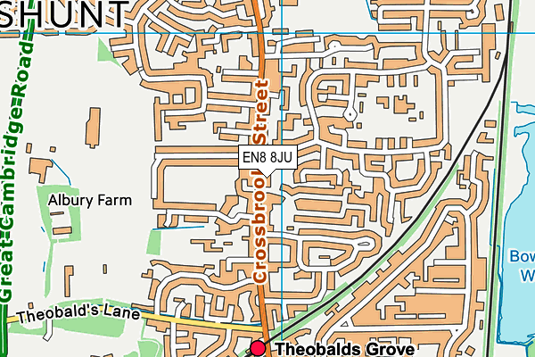 EN8 8JU map - OS VectorMap District (Ordnance Survey)